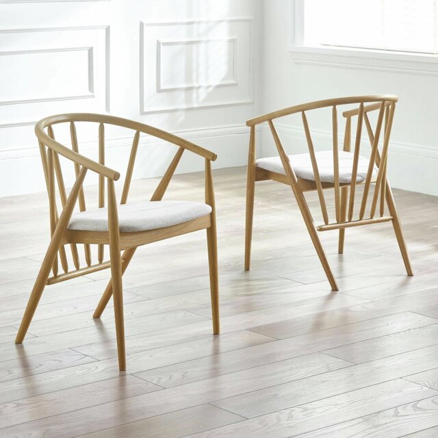 Julian Bowen Rory Dining Chair - White & Oak - image 1