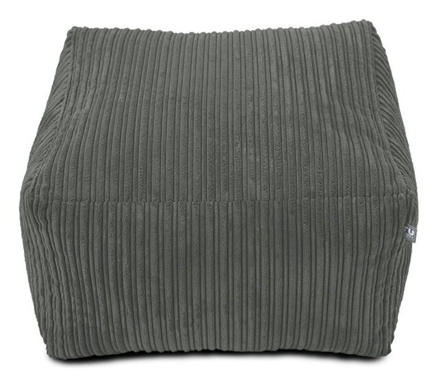 rucomfy Fabric Jumbo Cord Footstool Beanbag - Slate Grey - image 1
