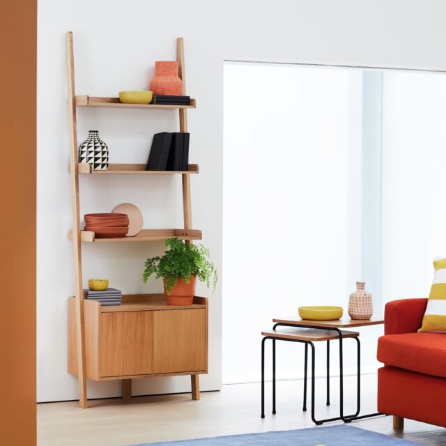 Habitat Jessie 2 Door Ladder Shelf - Oak - image 1