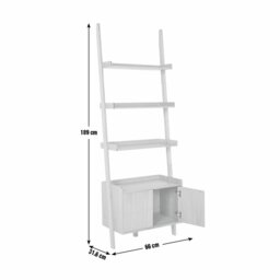 Habitat Jessie 2 Door Ladder Shelf - Oak - thumbnail 2