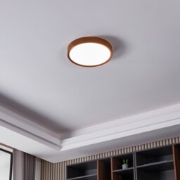 EGLO Musurita LED Flush Ceiling Light - Wood Effect - thumbnail 1