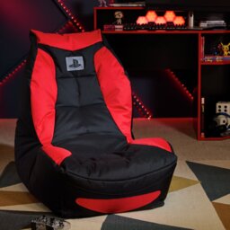 Kaikoo Teen Playstation Gaming Bean Bag - Red & Black - thumbnail 1