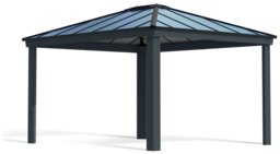 Palram Canopia Dallas Grey Garden Gazebo 12 x 14ft - thumbnail 1