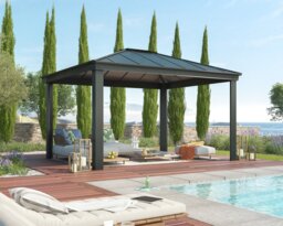 Palram Canopia Dallas Grey Garden Gazebo 12 x 14ft - thumbnail 2