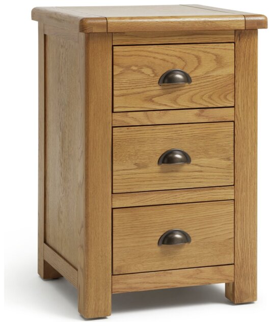 Argos Home Kent 3 Drawer Bedside Table  - Oak - image 1