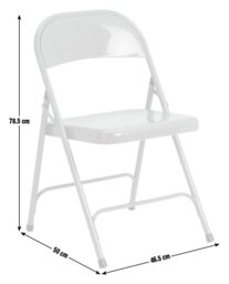 Habitat Macadam Metal Folding Chair - Red - thumbnail 2