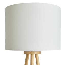 Argos Home Wooden Tripod Floor Lamp - Walnut & Natural - thumbnail 2
