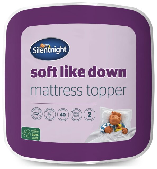 Silentnight Soft Like Down Mattress Topper - Small Double - image 1