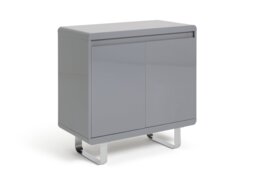 Argos Home Sleigh 2 Door Sideboard - Gloss Grey - thumbnail 1