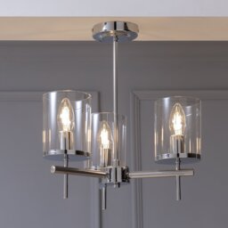 Argos Home Uplighter Steel Flush Ceiling Light - Chrome - thumbnail 2