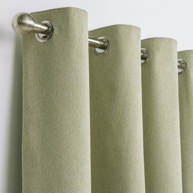 Habitat Textured Blackout Eyelet Curtains - Green -117x137cm - image 1