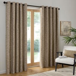 Curtina Talon Eyelet Curtains - Natural - 117x137cm