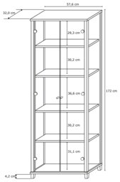 Argos Home Optima 2 Door Display Cabinet - Natural - thumbnail 2
