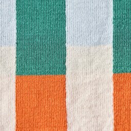 Habitat Midcentury Knitted Throw - Teal & Rust - 125x150cm - thumbnail 2