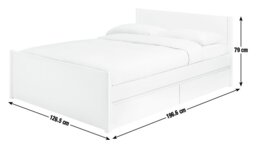 Argos Jenson Small Double 2 Drawer Storage Bed Frame- Grey - thumbnail 2