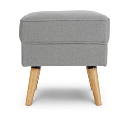 Habitat Callie Fabric Footstool - Light Grey