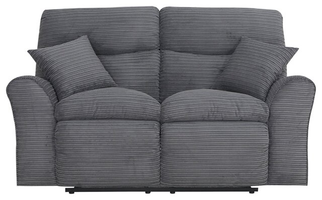Argos Home Harry Cord 2 Seater Recliner Sofa - Light Grey - image 1
