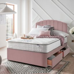 Silentnight Memory Kingsize 4 Drawer Divan Bed - Pink - thumbnail 2