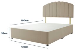 Silentnight Double Divan Bed Base - Sandstone - thumbnail 2