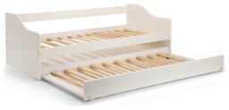Julian Bowen Elba Trundle Day Bed & 2 Mattresses - White - thumbnail 2