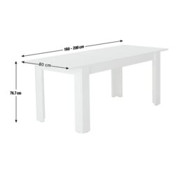 Argos Home Miami Gloss Extending 8 Seater Dining Table-White - thumbnail 2
