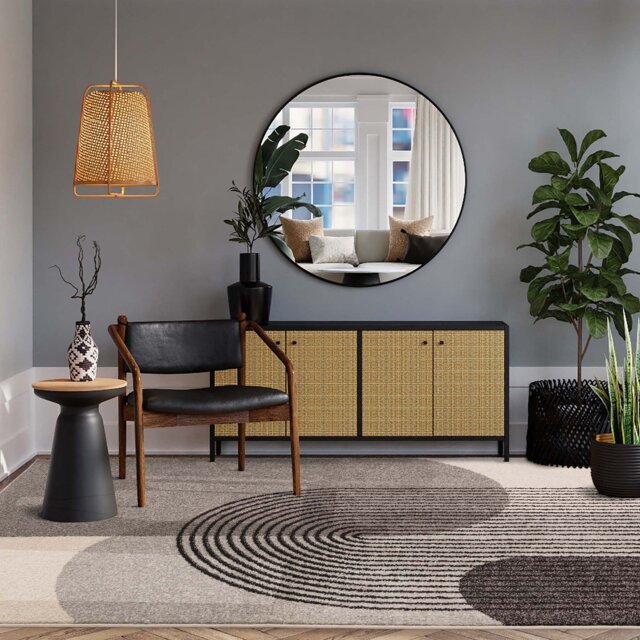 Asiatic Muse Grey Retro Cut Pile Rug - 160x230cm - image 1
