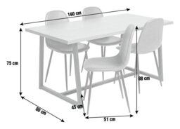 Habitat Nomad Oak Dining Table & 4 Brown Chairs - thumbnail 2
