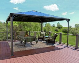 Palram Canopia Palermo Grey Garden Gazebo 14 x 14ft - thumbnail 2