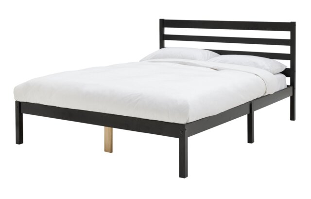 Argos Home Kaycie Double Wooden Bed Frame - Black - image 1