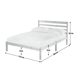 Argos Home Kaycie Double Wooden Bed Frame - Black - thumbnail 2
