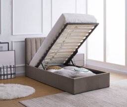 Argos Home Pandora Single End Lift Ottoman Bed - Taupe - thumbnail 2