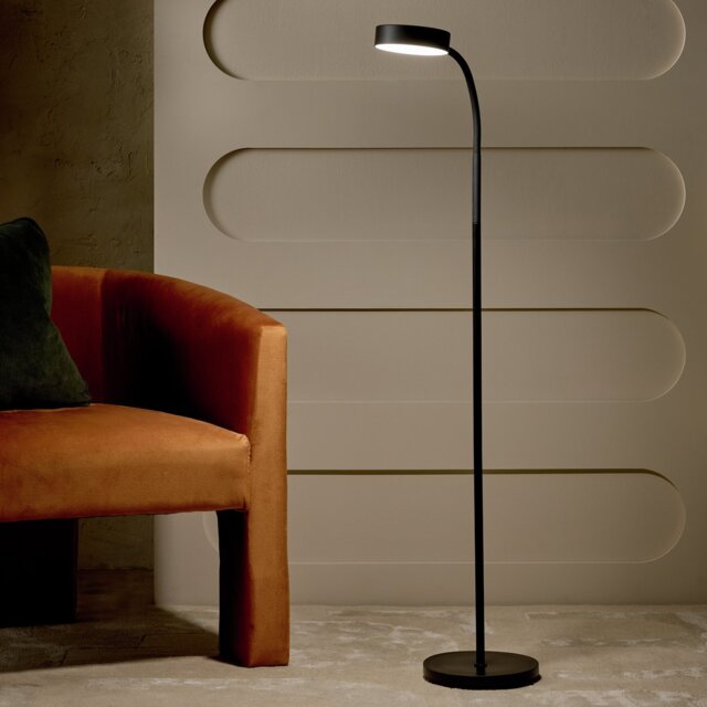 Habitat Mopsa Rechargeable LED Reading Floor Lamp - Black - image 1