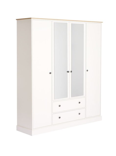 Argos Home Kensington 4 Door 2 Drawer Wardrobe - Ivory - image 1