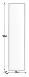Home Essentials Black Full Length Wall Mirror-120x30cm - thumbnail 2