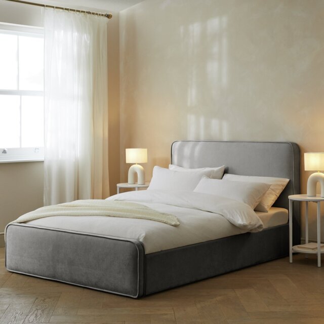 Habitat Ruxley Small Double Drawer Storage Bed Frame - Grey - image 1