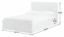 Habitat Ruxley Small Double Drawer Storage Bed Frame - Grey - thumbnail 2