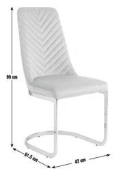 Argos Home Sybil Pair of Velvet Dining Chair - Grey - thumbnail 2