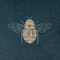 Habitat Gold Bee Printed Cushion - Teal - 43x43cm - thumbnail 2