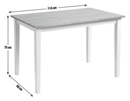 Argos Home Chicago Solid Wood Dining Table - Off White - thumbnail 2