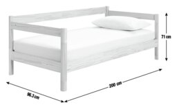 Habitat Odin Single Wooden Day bed Frame - Pine - thumbnail 2