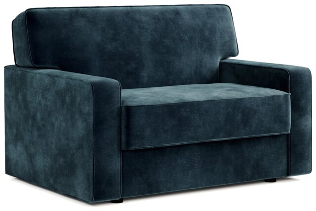 Jay-Be Linea Velvet Cuddle Chair Sofa Bed - Ink Blue - image 1