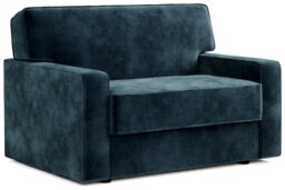 Jay-Be Linea Velvet Cuddle Chair Sofa Bed - Ink Blue - thumbnail 1