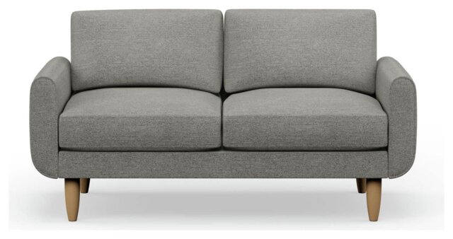Hutch Fabric Round Arm 2 Seater Sofa - Dove Grey - image 1