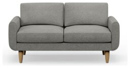 Hutch Fabric Round Arm 2 Seater Sofa - Dove Grey - thumbnail 1