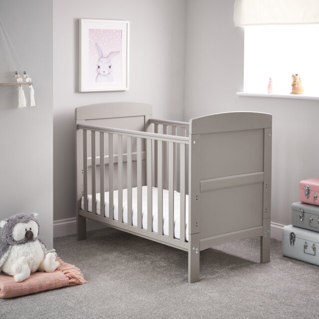 Obaby Grace Mini Cot Bed - Warm Grey - image 1