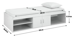 Argos Home Freddie Storage Cabin Bed - White - thumbnail 2