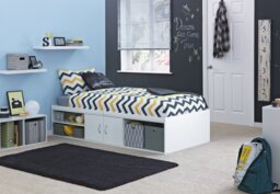 Argos Home Freddie Storage Cabin Bed - White - thumbnail 1