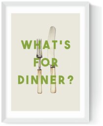 East End Prints Whats For Dinner White Frame Art Print - A2 - thumbnail 2
