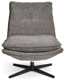 Argos Home Soloman Fabric Swivel Chair - Grey - thumbnail 1