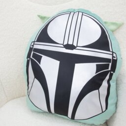 Mandalorian Friend Shaped Cushion - 40x36cm - thumbnail 2